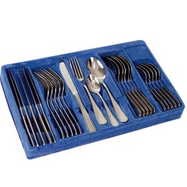 JGO. CUBIERTOS VILLA 24 PZAS. SILVER ACERO INOX.