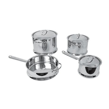 BATERIA INVERTIDA 7 PZAS. ACERO INOX.