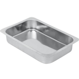 CHAROLA CUADRILONGO GRANDE ACERO INOX.