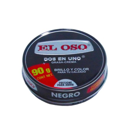 GRASA CREMA DOS EN UNO NEGRO 90 GRS.