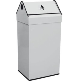 BASURERO METALICO BALANCIN GRANDE BE71700 BLANCO