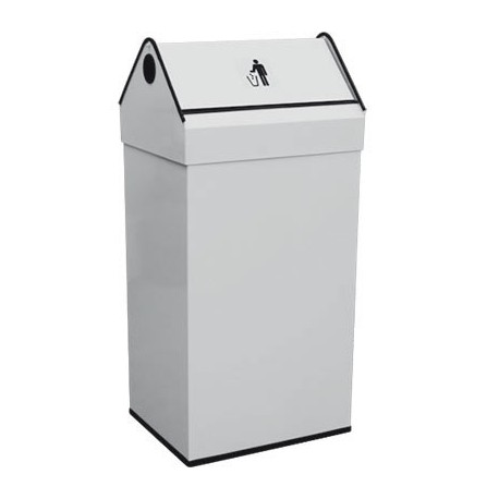 BASURERO METALICO BALANCIN GRANDE BE71700 BLANCO