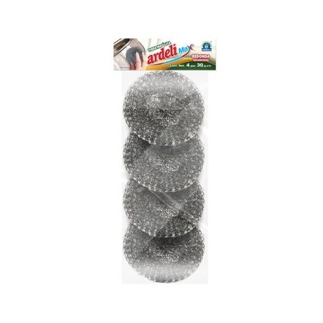 FIBRARDELI METALICA REDONDA 4 PZ. DE 30G.