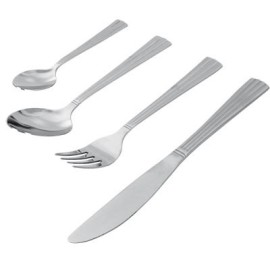 JGO.CUBIERTOS GALAXIA 24 PZAS. SILVER ACERO INOX.