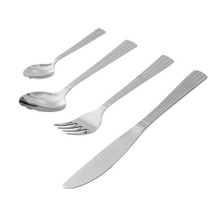 JGO.CUBIERTOS GALAXIA 24 PZAS. SILVER ACERO INOX.