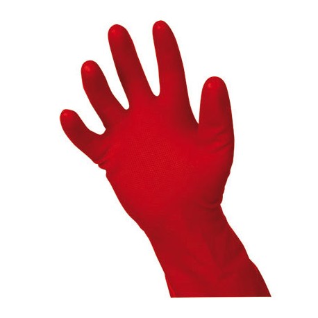GUANTE ROJO AMBIDERM SATINADO GRANDE ( 9 )