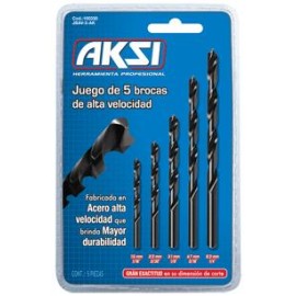(100330) JGO. DE 5 BROCAS P/METAL ALTA VELOCIDAD