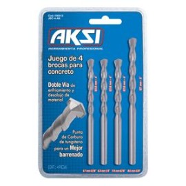 (100413) JGO. DE 4 BROCAS PARA CONCRETO *