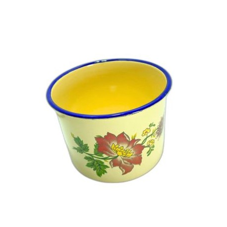 (AU-0116-14) POCILLO DE PELTRE AMARILLO 1000 ML.