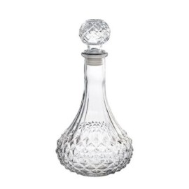 (AV-4326) BOTELLA DE VIDRIO LICORERA DIAMANTE