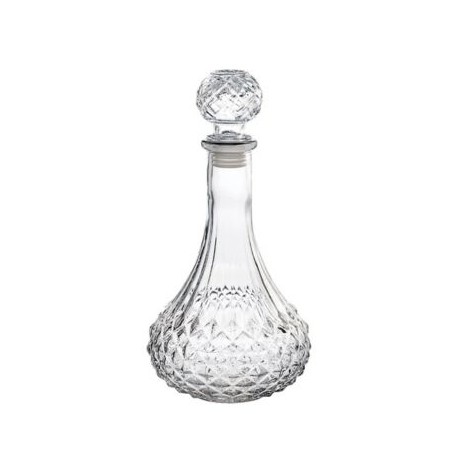 (AV-4326) BOTELLA DE VIDRIO LICORERA DIAMANTE