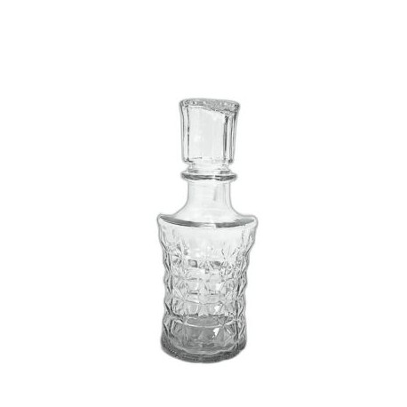 (AV-4337-4) BOTELLA DE VIDRIO LICORERA TORRE CHICA