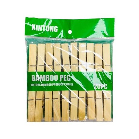 (M126-6A-1) PINZA DE MADERA PARA ROPA C/20 PZS.