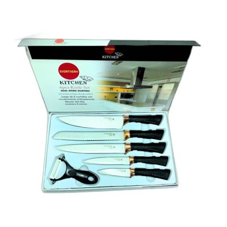 (C0118) SET DE CUCHILLOS CHEF 6 PZS.