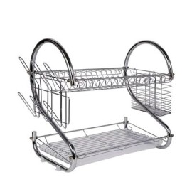 (630003)ESCURRIDOR DOBLE ACERO INOX.